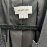 HELMUT LANG Women's Black Size 4 Inverted-Notch Collarless Blazer