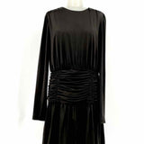 bar III Women's Black Size M Long Sleeve Ruched Dress