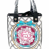 Brighton Fashionista Paris Blooms Mini Coated Canvas Multi-Color Graphics Tote