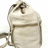 HOBO INTERNATIONAL Phoenix Gray Bucket Leather Backpack