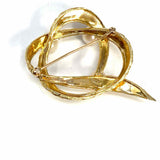 Imperial Pearl Syndicate 14K Yellow Gold Pearl Ribbon Brooch