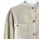 James Perse Women's Gray Size M Button Down Cotton Blend Dress