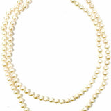 Estate 14K 585 Ivory 37"' Akoya Pearls Made in Japan Necklace