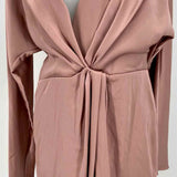CUSHNIE Women's Taupe Size 6 cold shoulder Dress