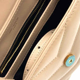 Saint Laurent 2021 Lou Lou Toy Beige Envelope Quilted Leather Crossbody
