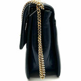 FRENCHYofCALIFORNIA Vintage Navy Crossbody Flap Leather Clutch