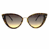 TOM FORD Anjelica TF868 Brown Black Cat Eye Animal Print Sunglasses