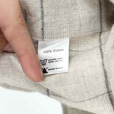 LEDBURY Men's Beige Size M Button Down Window Pane Long Sleeve Shirt