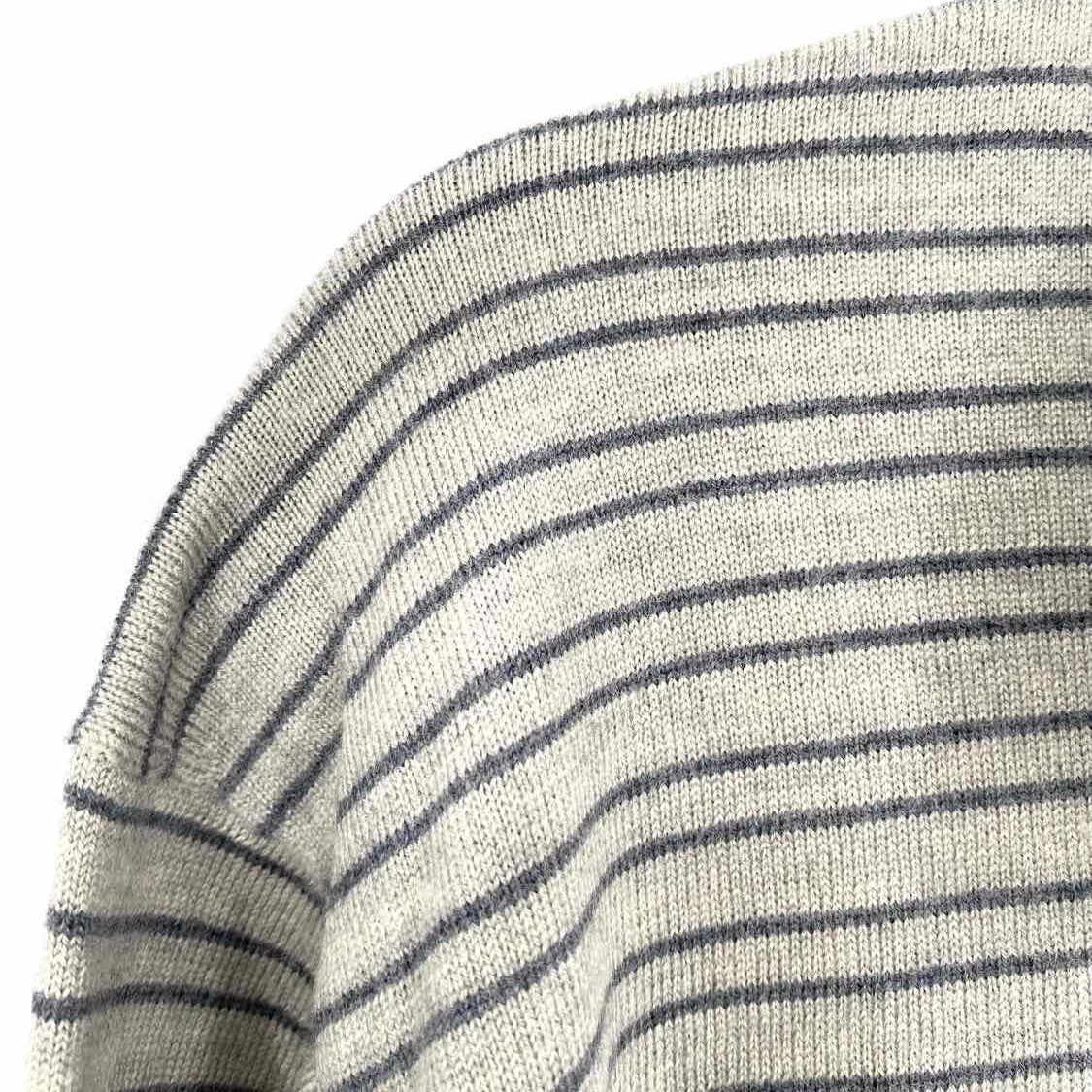 Club Room Men's Gray Size XXL Quarter Button Wool Stripe Long Sleeve Shirt