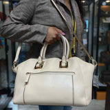 Henri Bendel Nude Zip Leather Satchel
