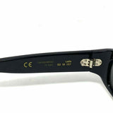 Port Tanger Leila Black Rectangular Sunglasses