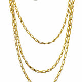 Trifari Gold Tone Chain Link Style 54" Necklace