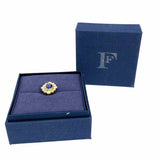 FRIEND & FIRESTONE size 5.5 14K Gold Blue Sapphire Ring