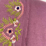 Aratta Silent Journey Juliette Women's Purple Size S Embroidered Floral Kimono