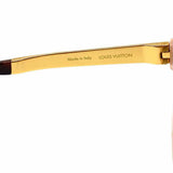 LOUIS VUITTON 2023 Petite Soupcon Brown Gold Tone Oversized Monogram Sunglasses