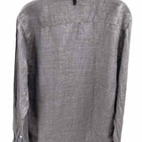 rag & bone Men's Gray Size M Button Down Linen Long Sleeve Shirt