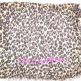 LOUIS VUITTON Stephen Sprouse Wool Blend Brown Black 84" Leopard Print Shawl