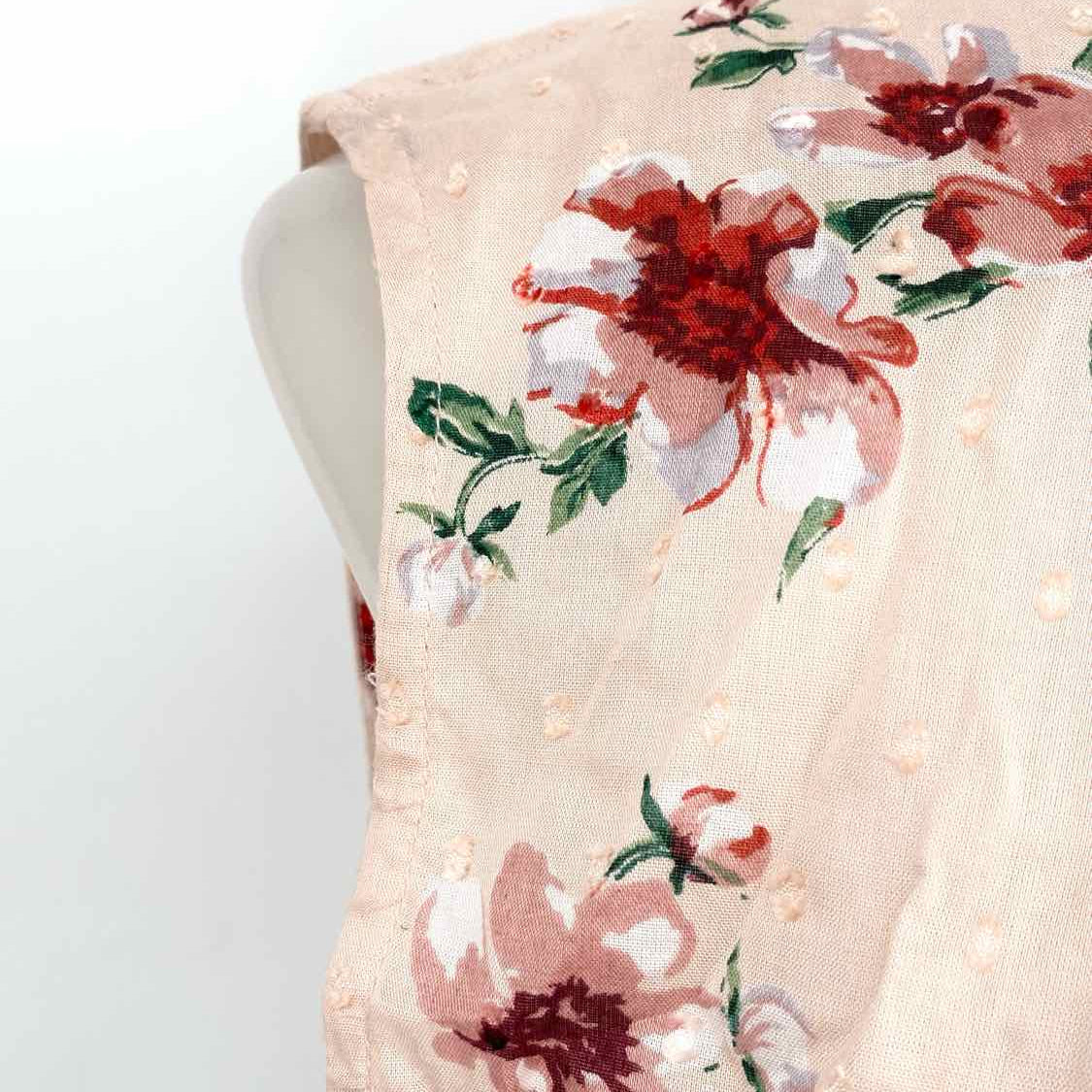 Walter Baker Women's Peach Size 8 Sleeveless Floral Dress