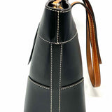 Dooney & Bourke Wexford Black Contrast Stitching Leather Tote