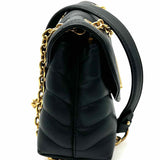 LOUIS VUITTON New Wave Chain MM NM Black Flap Quilted Crossbody