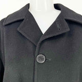 Nordstrom By Jacob Siegel Men's Black Size 36 Button Down Loro Piana Wool Coat
