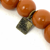 La Tribu Rigaux Beaded Brown 19" Abstract Made in France Necklace