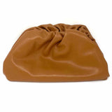 Brown Dumpling vegan leather Clutch