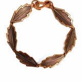 Copper Link 7.5" Leaf Bracelet