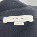 Vince Women's Black Size M Collared Long Sleeve