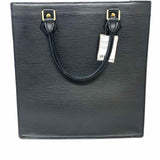 LOUIS VUITTON 2004 Sac Plat PM Black Epi Leather Tote