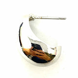 Metal Silver Hoop .5" Earrings