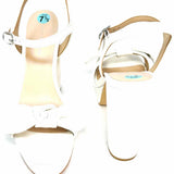 Stuart Weitzman Bandeau 130 Women's White Size 7.5 Platform Leather Bow Sandals