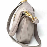Tory Burch Amanda Gray Foldover Leather Crossbody