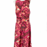 ULLA JOHNSON Othella Wild Rose Women's Pink Size M Sleeveless Abstract Dress
