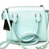 Charles & Keith Light Blue Top Handle Mini Leather Satchel