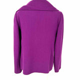 Oscar de la Renta Women's Purple Size 8 Button Down Front Tie Jacket