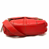 Fossil Morgan Traveler Red Crossbody Pebbled Leather Shoulder Bag