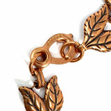 Statement Copper Link 15" Leaf Necklace