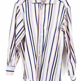 ETRO Men's Multi-Color Size 39 Button Down Stripe Long Sleeve Shirt