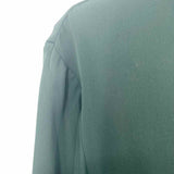TWP Women's Dark Green Size L Button Down Silk Long Sleeve