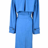 Ann Taylor Women's Blue Size M Trench Belted Coat