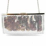 Worthington Gray Hinged Sequined Clutch