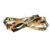 Forstner 10K Gold Two-tone Bow Brooch