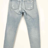 Moussy Women's Light Blue Size 28/6 Straight Leg Distressed Jeans
