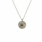 Heirloom 73 925 Sterling Silver Pendant 24.5" Filigree Marcasite Necklace