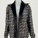 Fendi Women's Multi-black Size 6 Reversible Fur Bomber Jacket