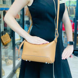 The Horse Mini Lou Caramel Pebbled Leather Crossbody