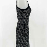 Guess Women's Black Silver Size M Bodycon Embellished Dress