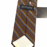 Christian Dior Brown Stripe Necktie