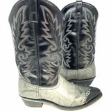 Laredo Men's Black Gray Size 10.5 Cowboy Color Block Boots